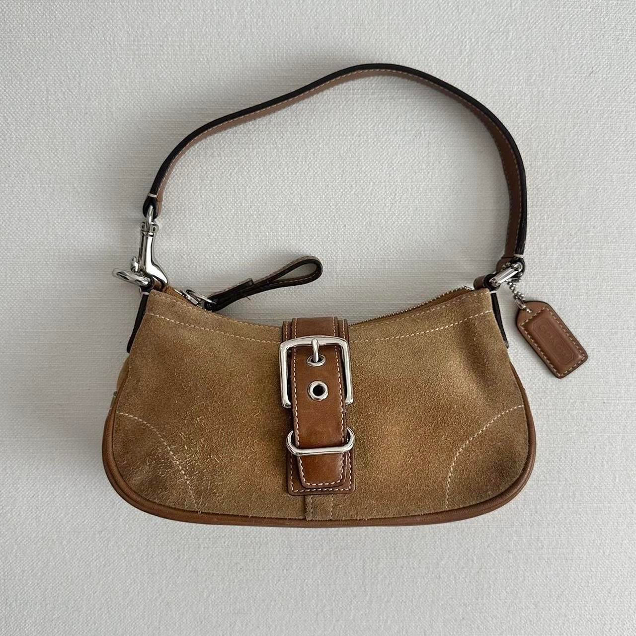 Vintage brown coach suede early 2000s bag – Chelsea Thrift