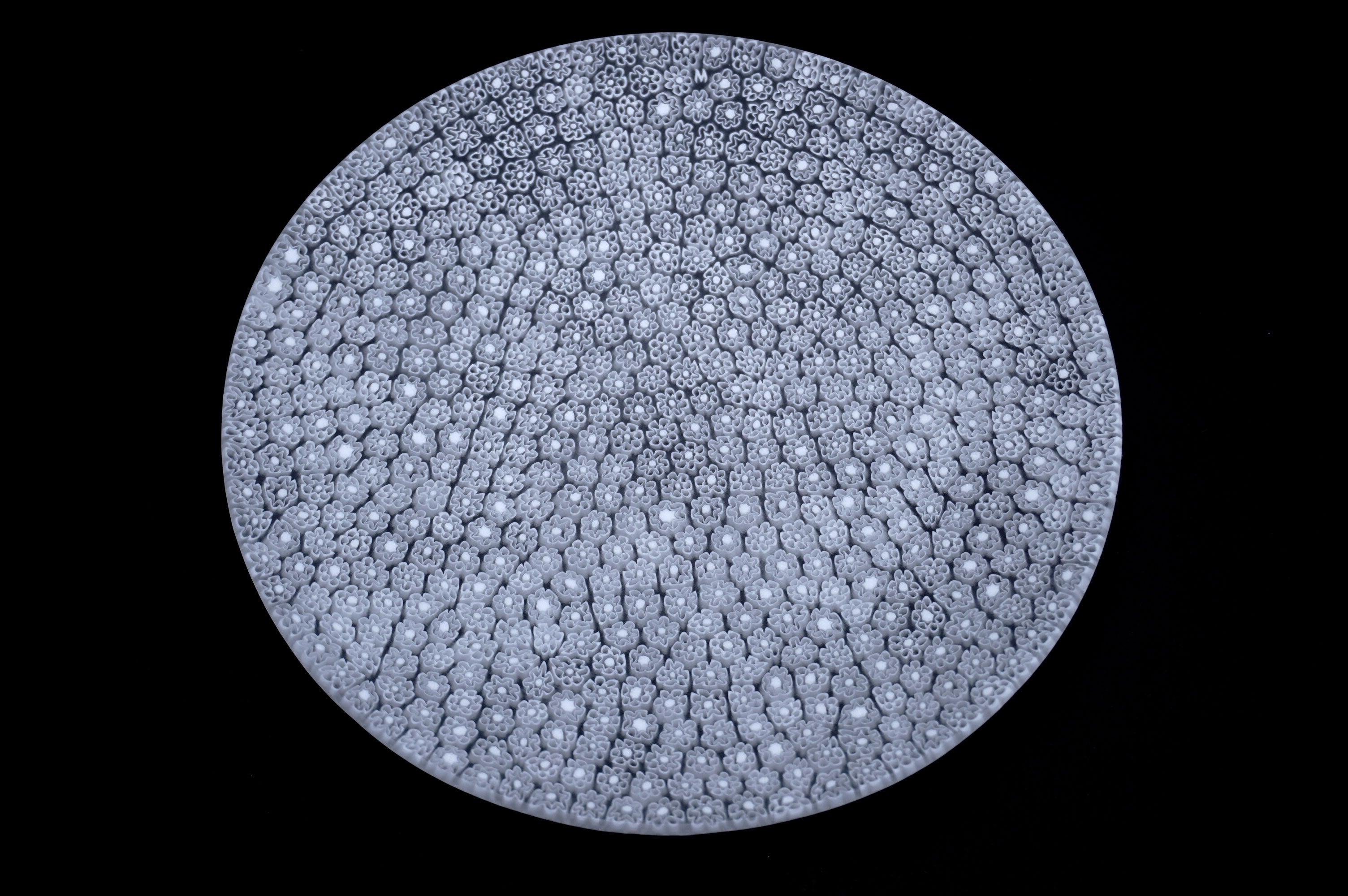 ムラーノガラス（ベネチアングラス）／Ercole Moretti 平丸皿「ブーケ