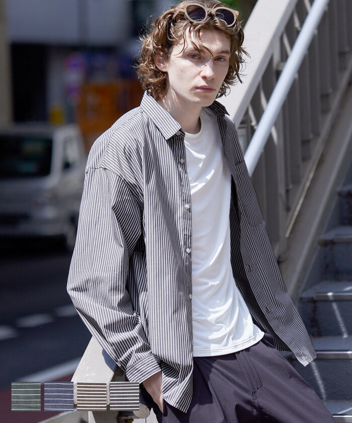 セール☆2490円→990円 シャツ メンズ ストライプ Yシャツ レギュラー