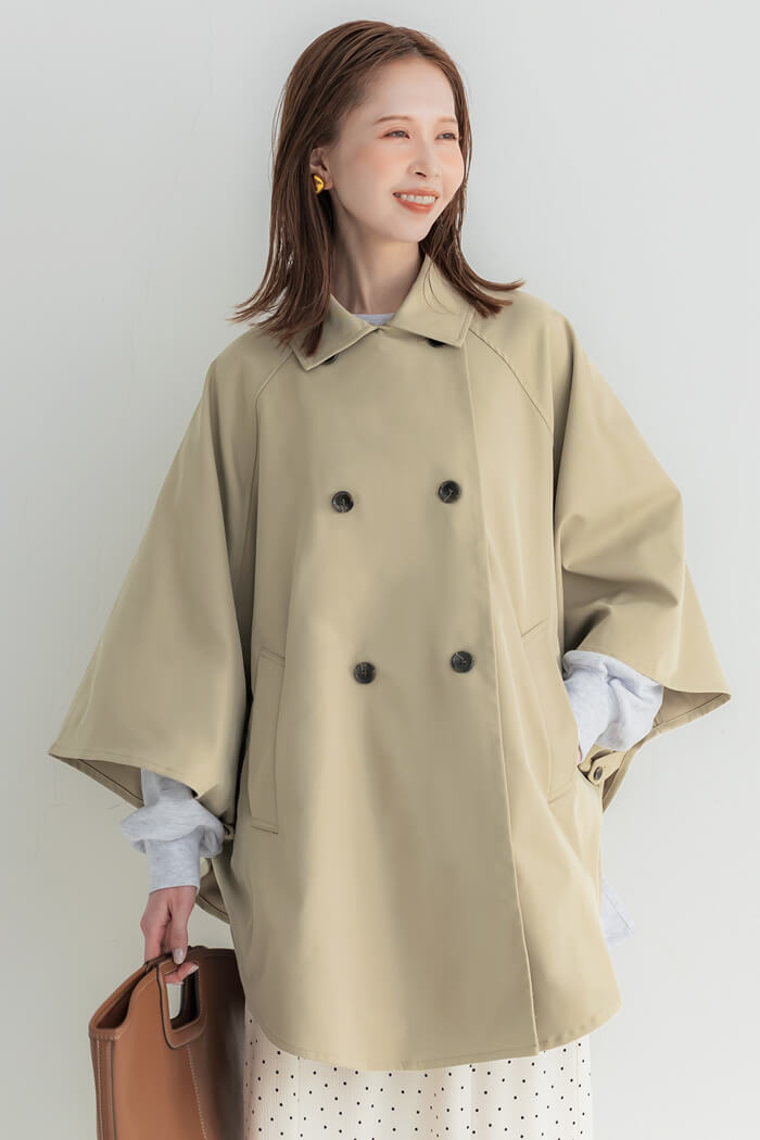 セール☆4990円→3990円 トレンチポンチョコート レディース 送料無料