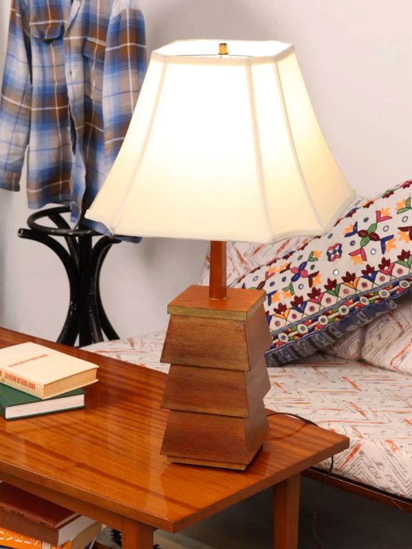 1960s Vintage Wood Base Mid-Century Table Lamp – COLLECT