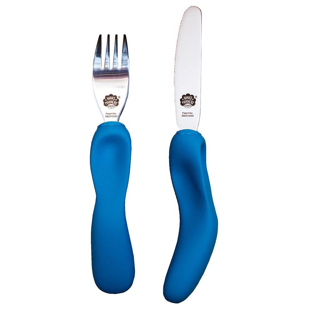 ナナズマナーズ（NANA'S MANNERS）】ナイフ＆フォークセット｜ブルー