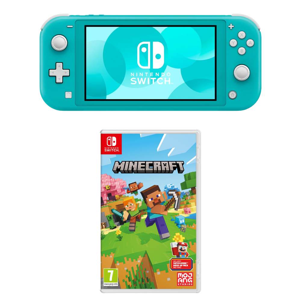 Nintendo Switch Lite 32GB Turquoise Console & Minecraft Game