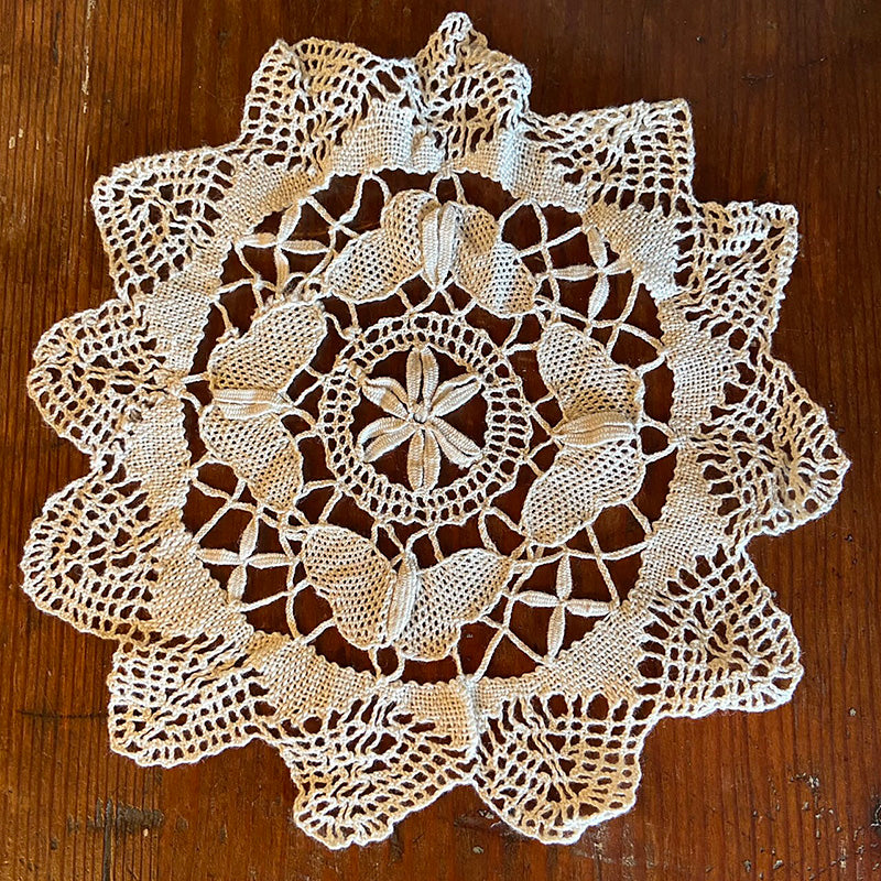蝶々のドイリー 直径 20cm イタリア | アンティーク・ヴィンテージ雑貨