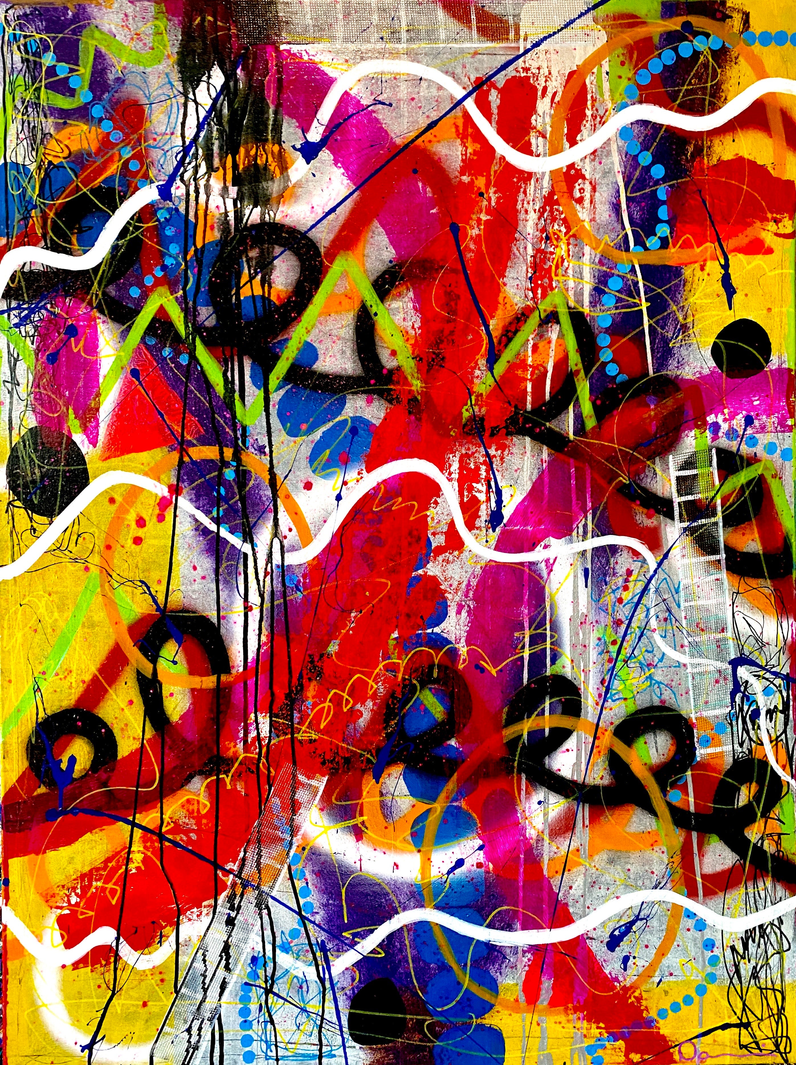 Urban Symphony (36x48) - Large abstract mixed media fine art