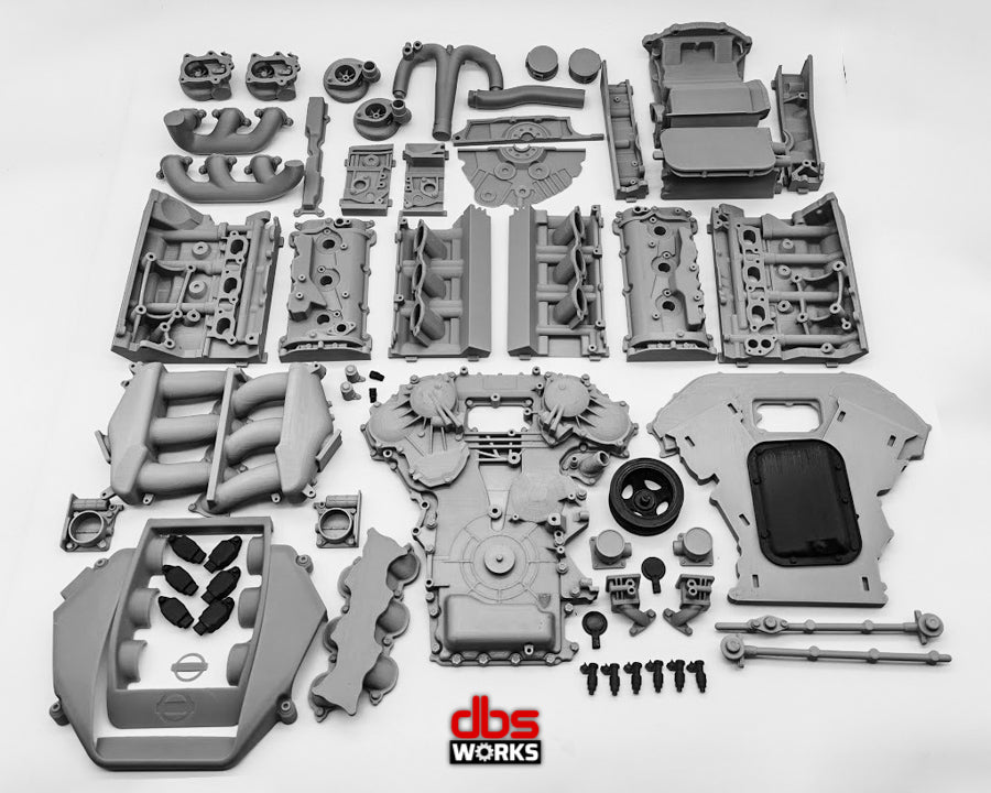 1/4 VR38DETT (Nissan GT-R R35) Scale Engine - DIY Kit – dbsworks