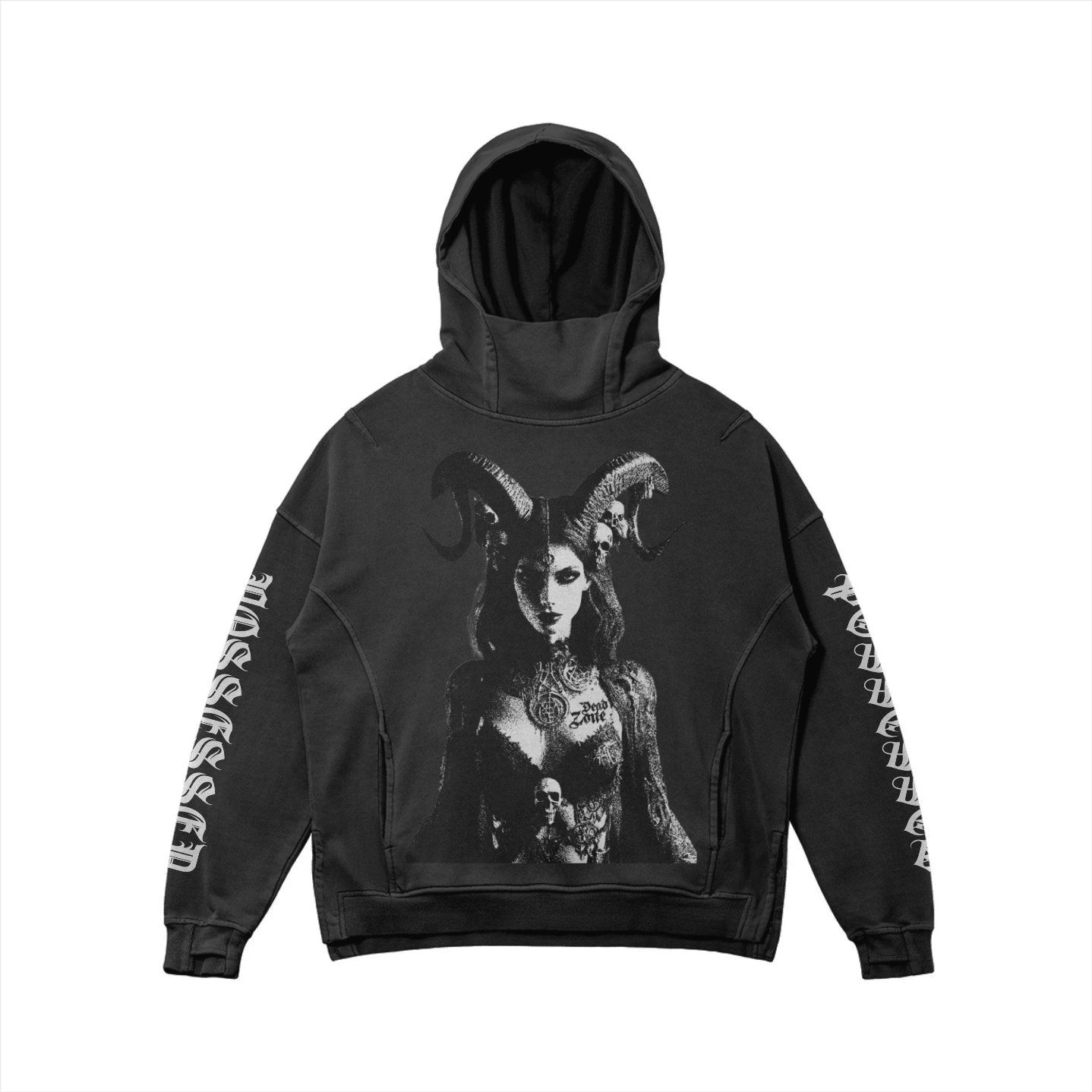 POSSESSED - NINJA HOODIE - SNOW WASH BLACK – DEAD ZONE POPSTAR