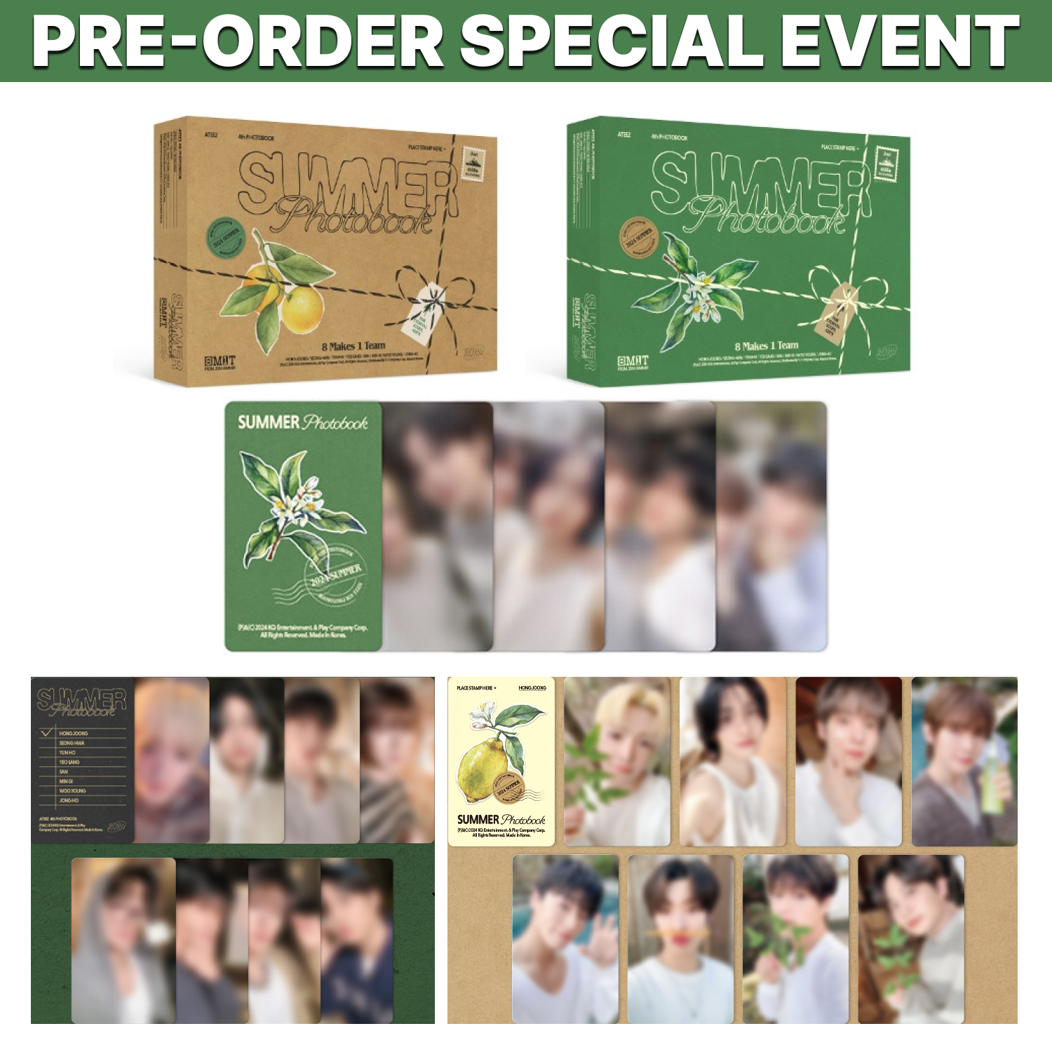 PRE-ORDER BENEFIT] ATEEZ 2024 SUMMER PHOTOBOOK DVD & PLAYCODE