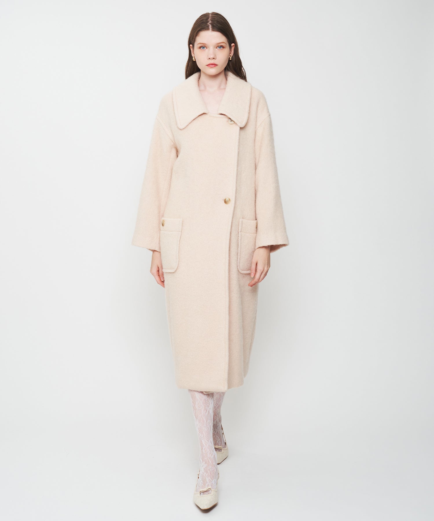 モヘヤシャギーステンカラーコート