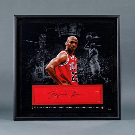 メモラビリア】マイケル・ジョーダン直筆サイン入り NBA実使用フロア