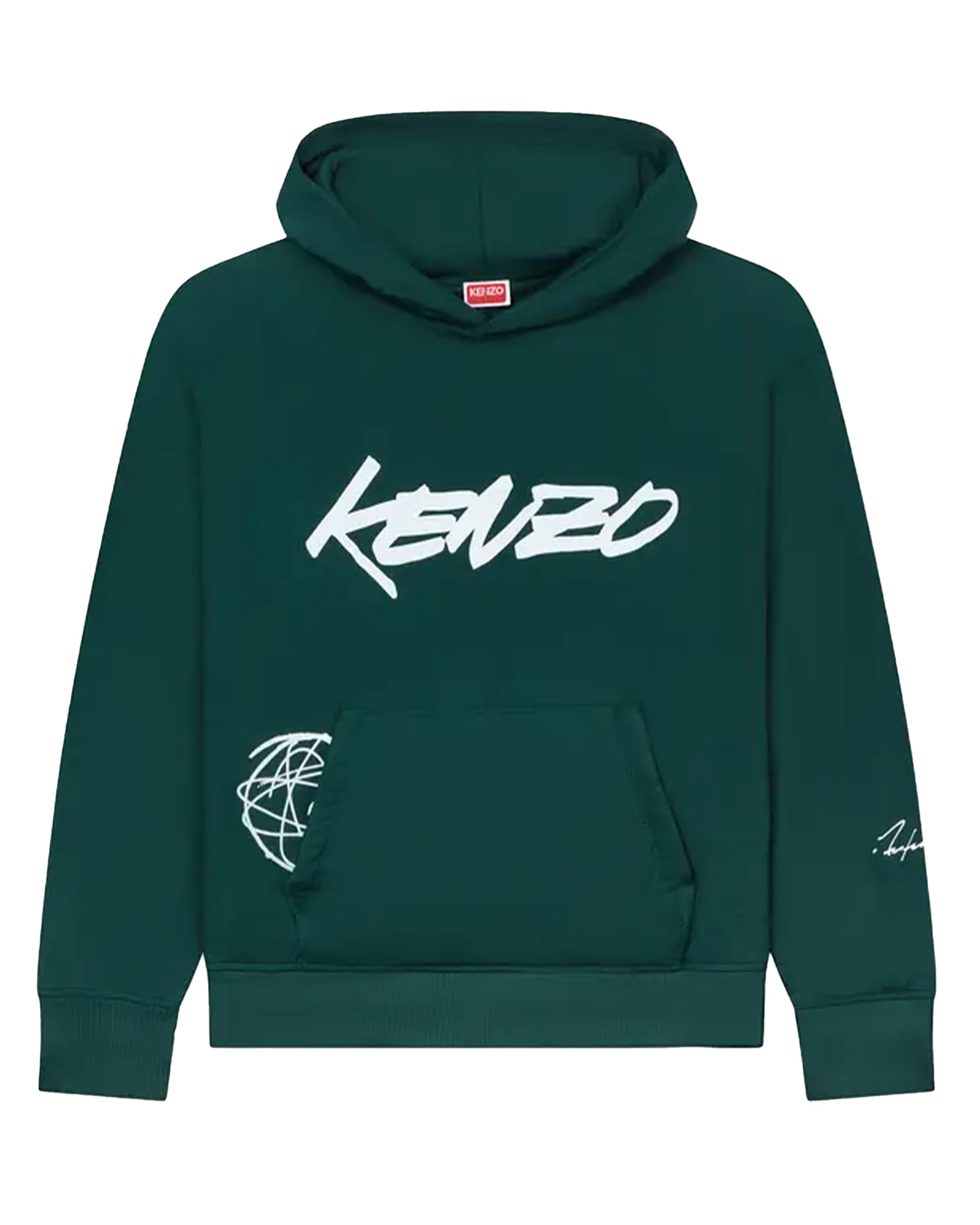 KENZO(ケンゾー) 'KENZO x FUTURA 2000' PADDED HOODIE / GREEN