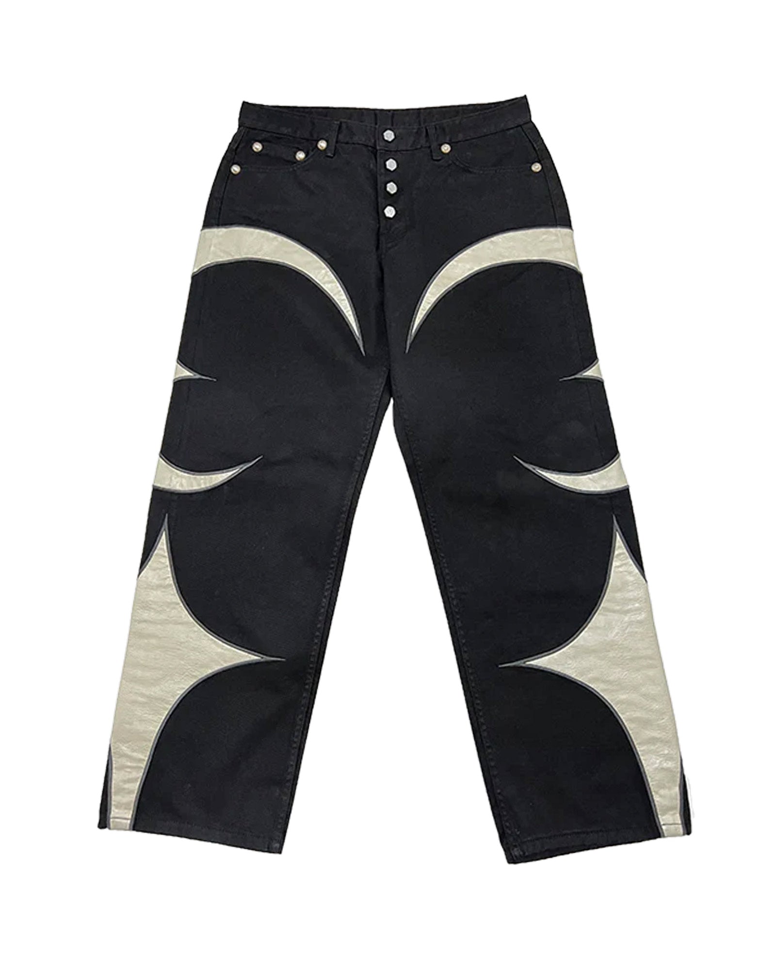 THUG CLUB(サグクラブ)「 TC LEATHER WASHING DENIM PANTS / BLACK