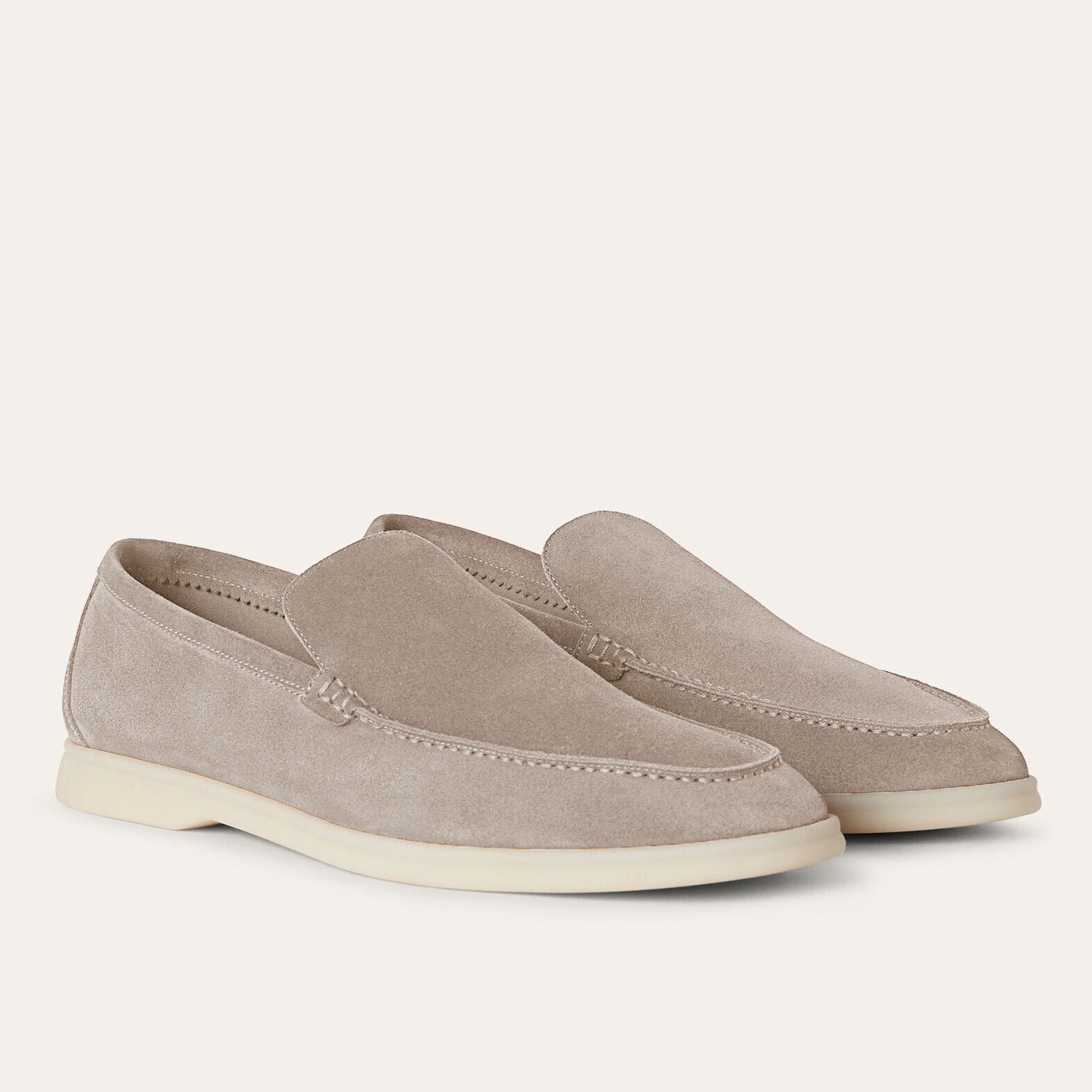 Loro Piana Summer Walk Suede Loafers - Classic Beige (D840) – DEZZINER