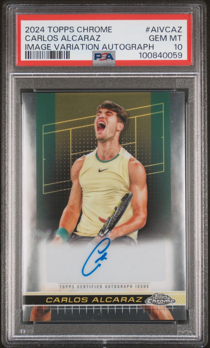 2024 Topps Chrome Tennis #AIVAZ Carlos Alcaraz Variation RC Auto