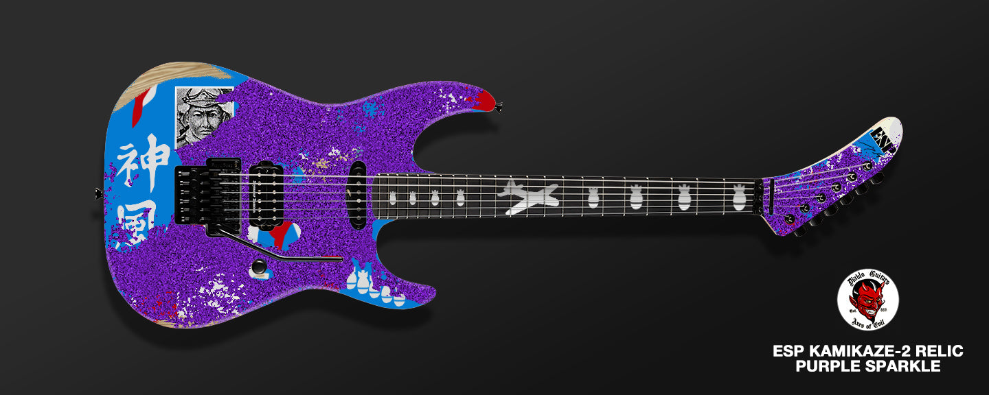 Pre-Order) ESP Custom Shop George Lynch - Purple Sparkle Painted