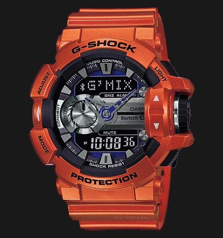 Casio G-Shock G'MIX Mobile Link Bluetooth Anadigi Metallic Orange