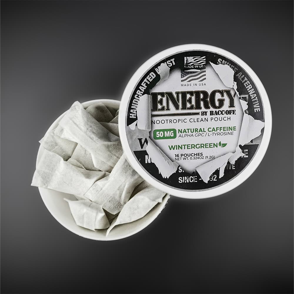 BaccOff Energy- Nootropioc Wintergreen Pouches