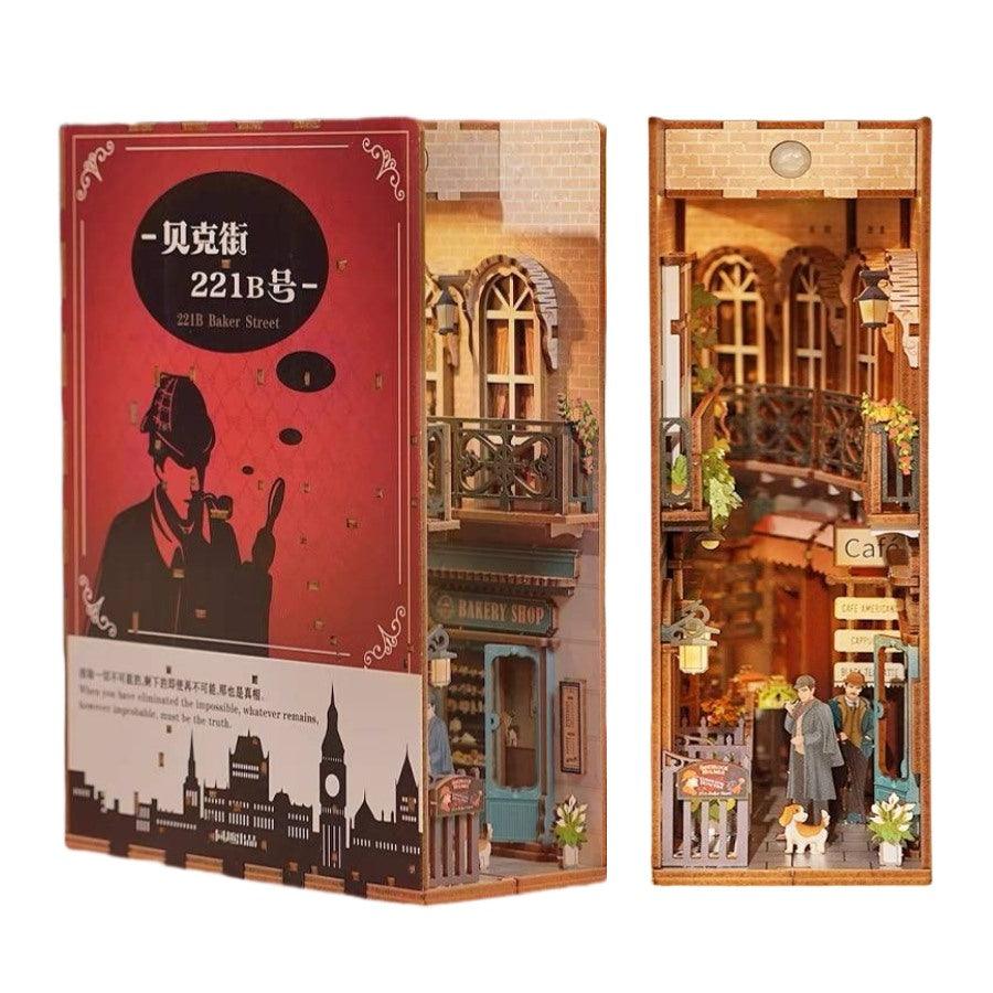 221B Baker Street DIY Book Nook Kit | Sherlock Holmes Bookshelf