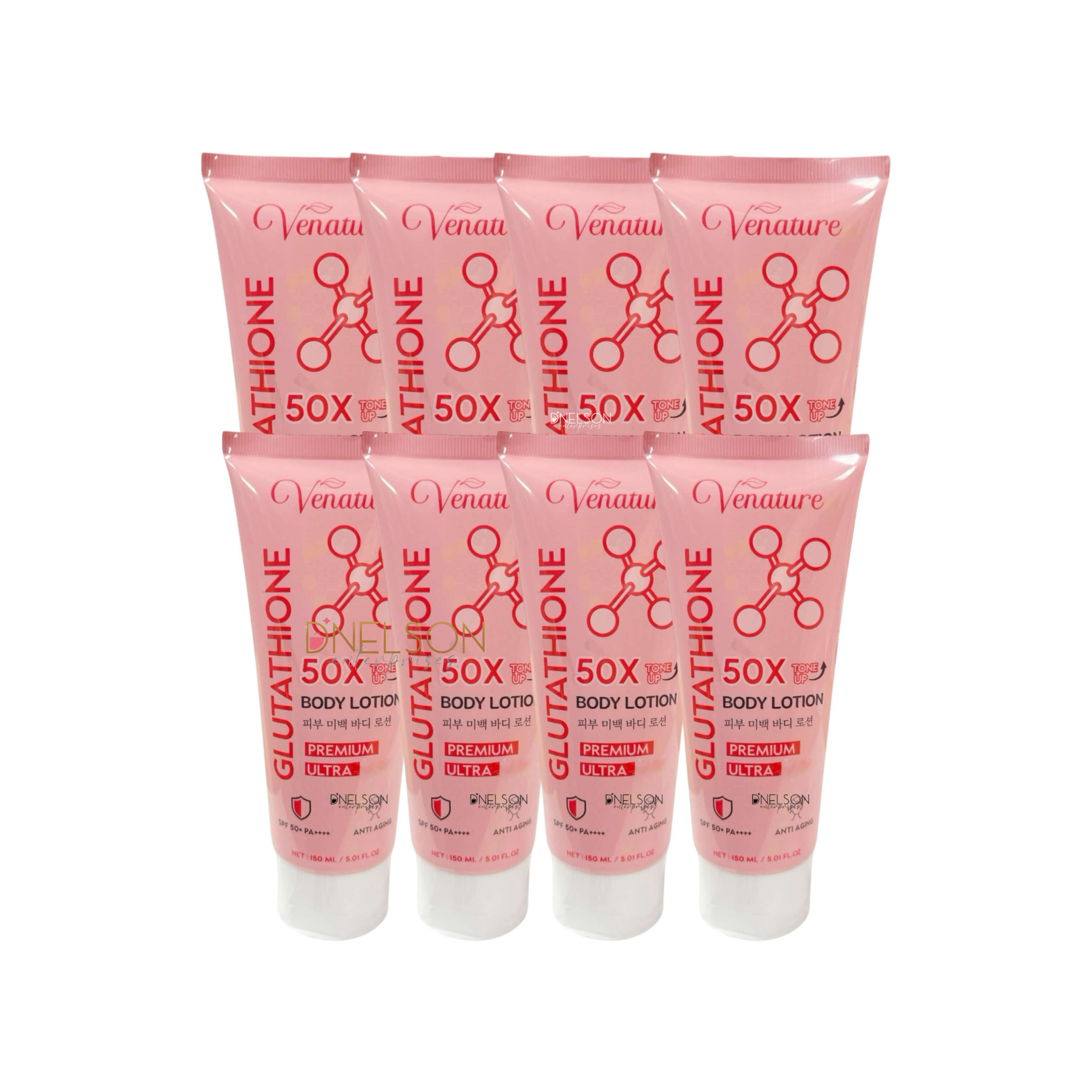 8 Bottles Venature GLUTATHIONE 50X Tone Up Body Lotion - Premium