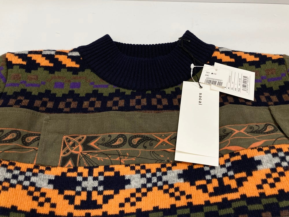 サカイ sacai × Dr.Woo ドクターウー Bandana Knit Pullover バンダナ