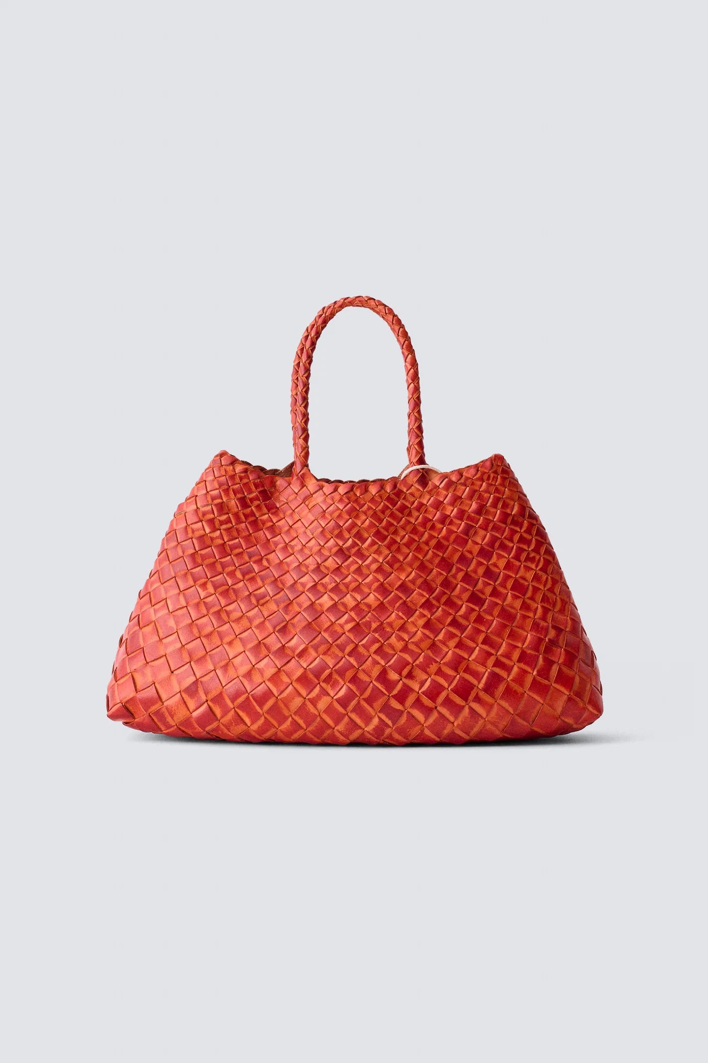Dragon Diffusion - Santa Croce Small Orange Brush, Woven Leather Bag