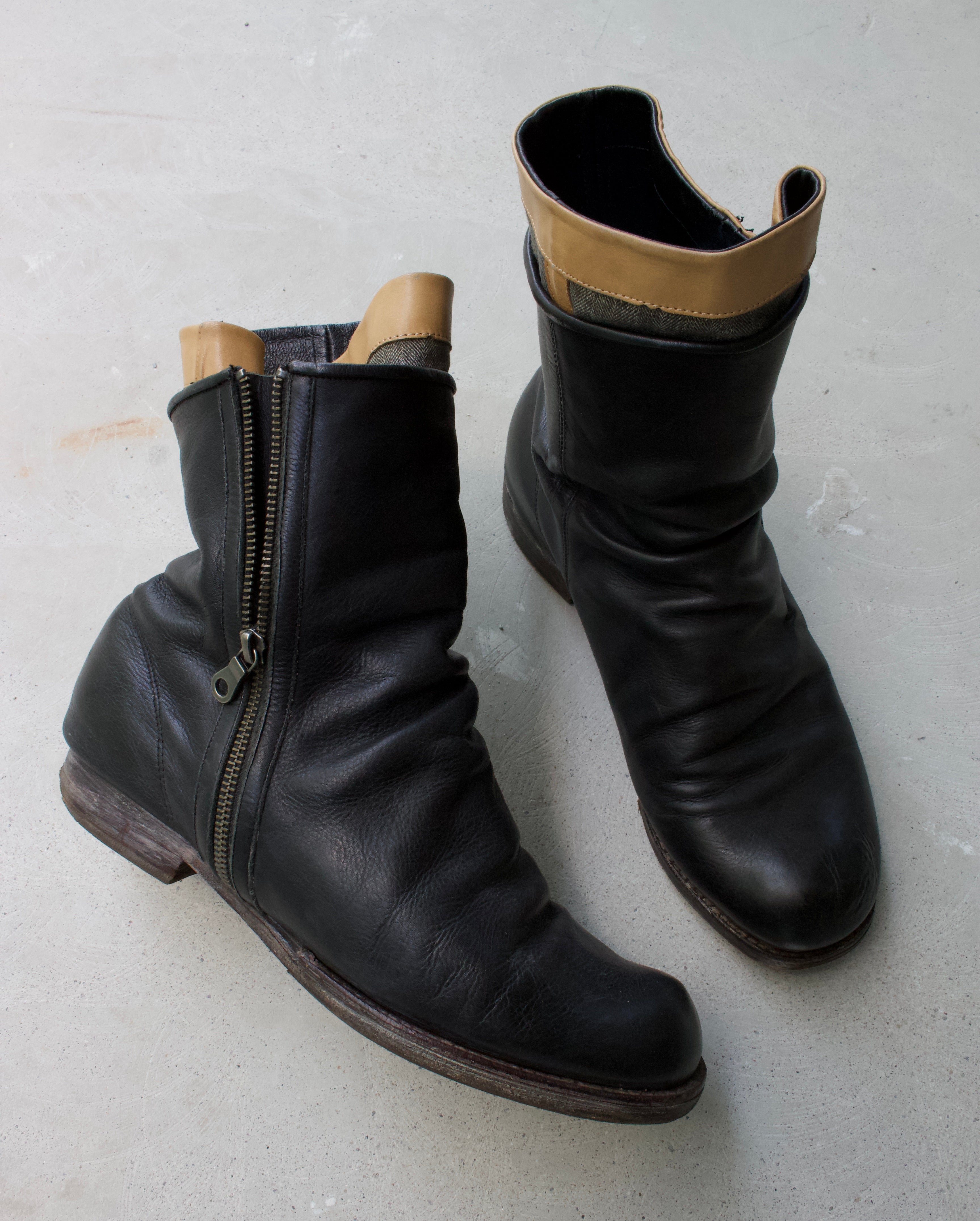 MiharaYasuhiro AW09 Double-Layered Leather Boots – DRIEW