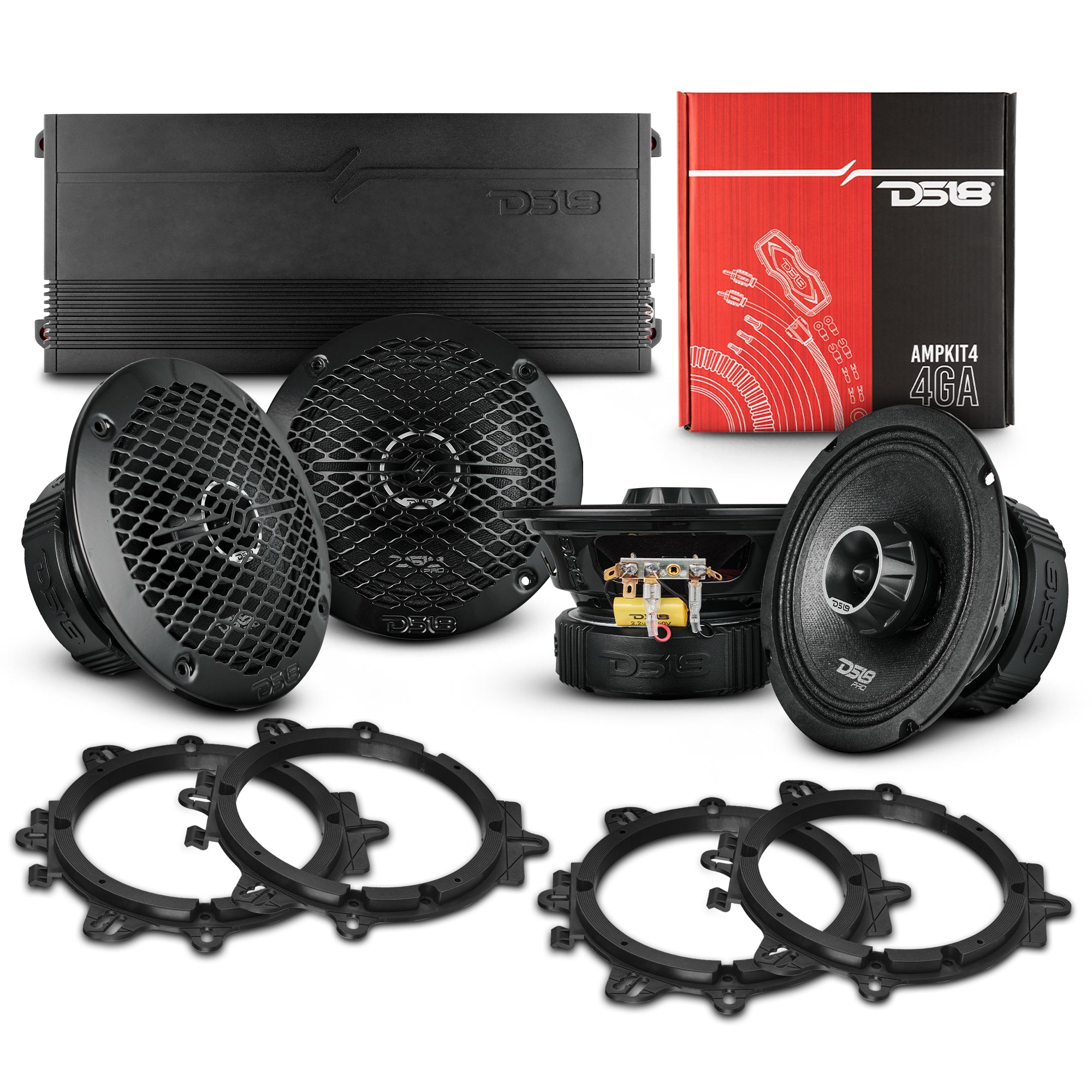 DS18 6.5” Pro Audio Mid + Compression Tweeter Upgrade Kit