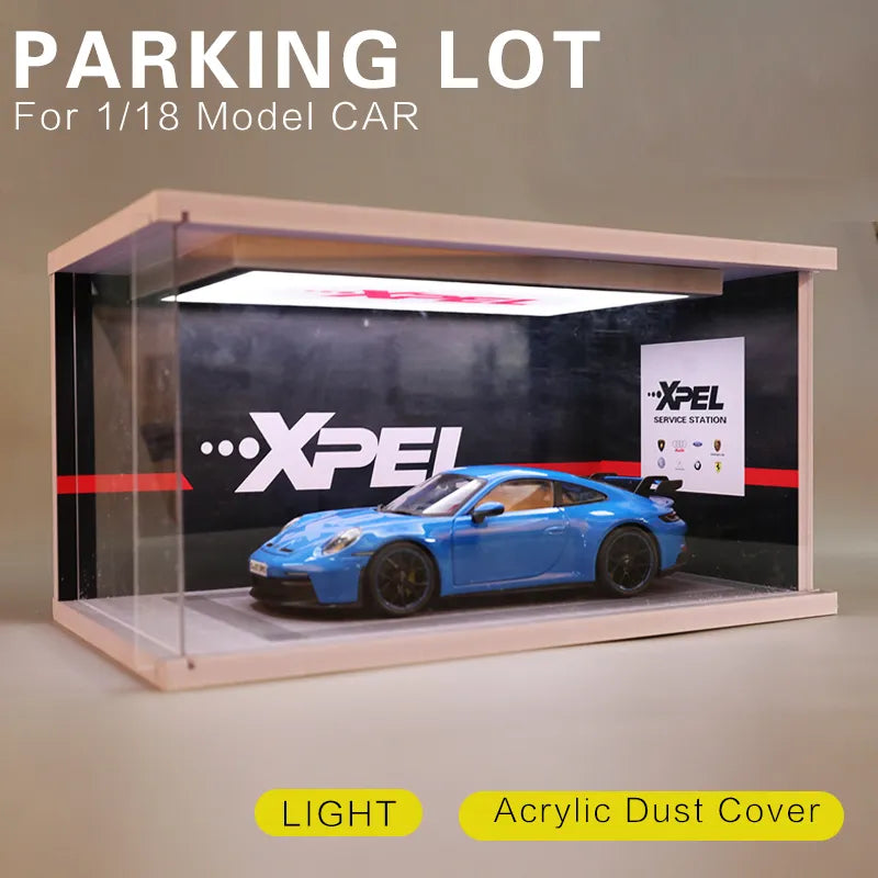 1:18 Car Models Parking lot Solid Parking Garage Model With lights
