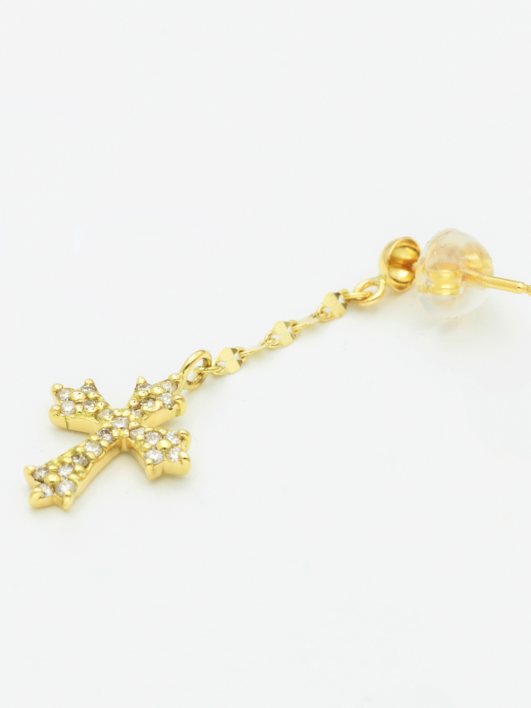 K18・ダイヤモンドクロスピアス/片耳 – ex'position