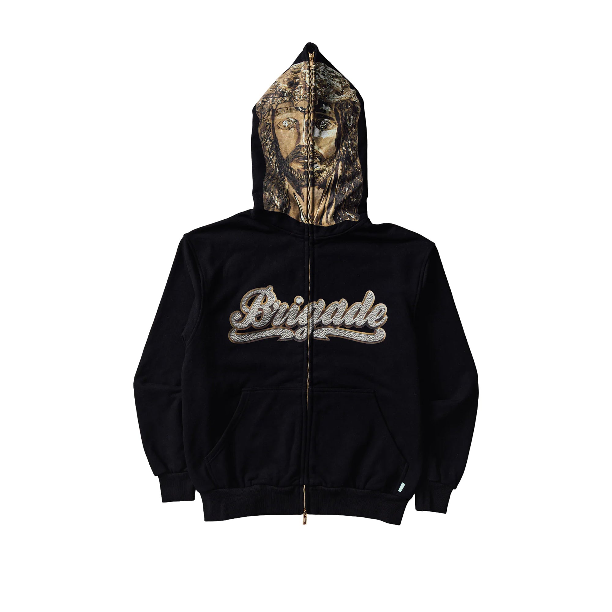 Brigade Mens Jesus Piece Full Zip Hoodie – Extra Butter