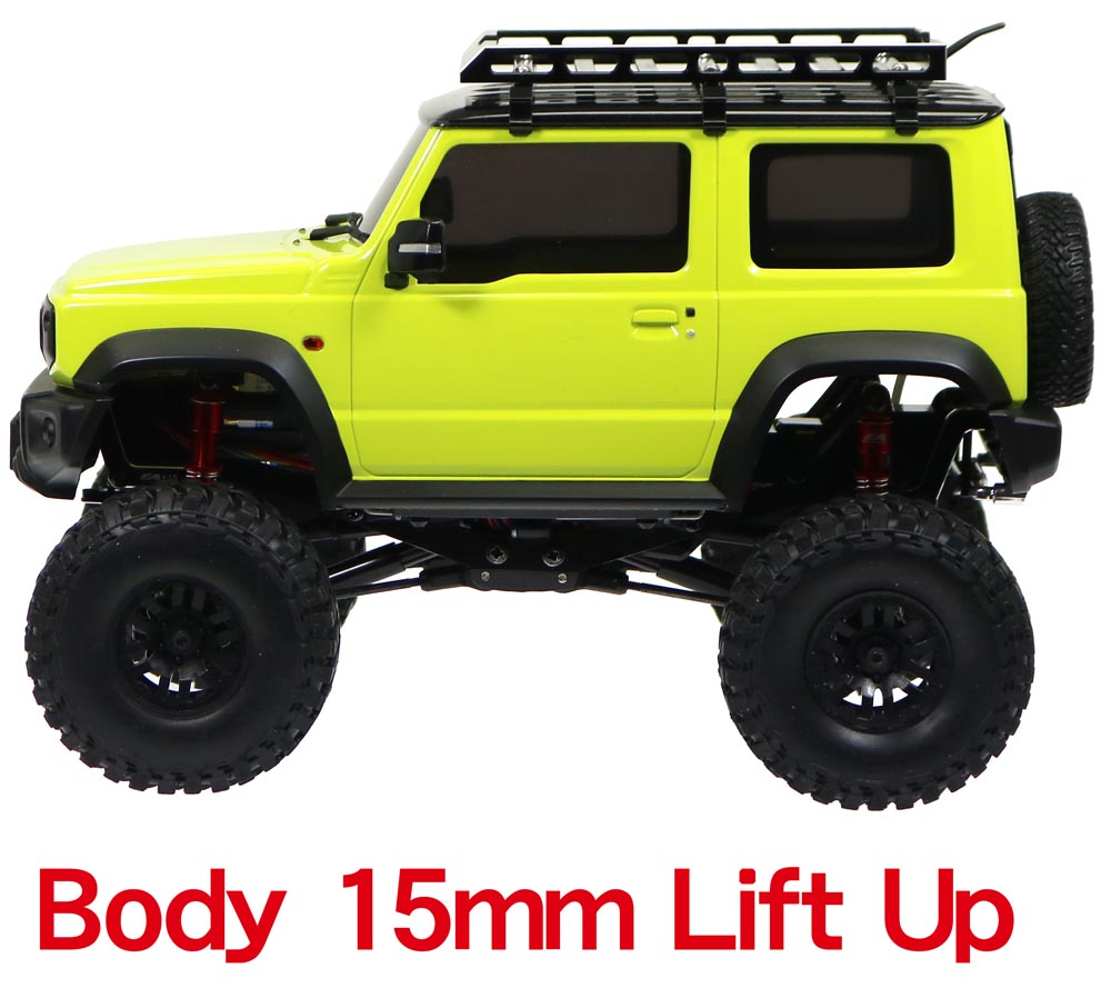 イーグル模型京商MINI-Z4×4ジムニーシエラの、ボディとバンパーを15mm