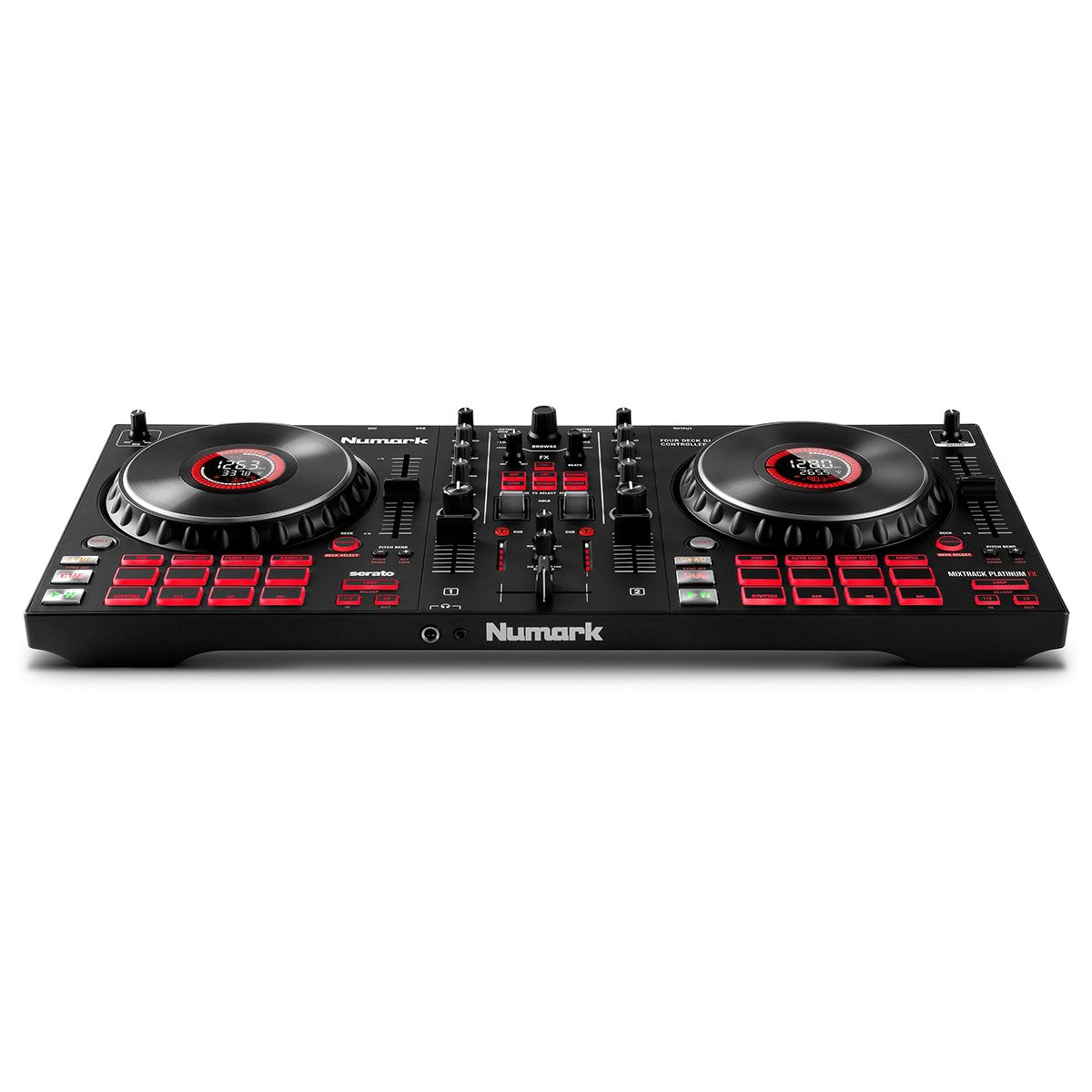 Numark MIXTRACKPLATFX 4-Deck DJ Controller with Jog Wheel Displays