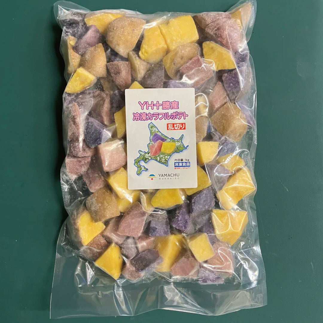 冷凍】カラフルポテト（乱切り）1kg×10袋 | Eating Hokkaido | 山本