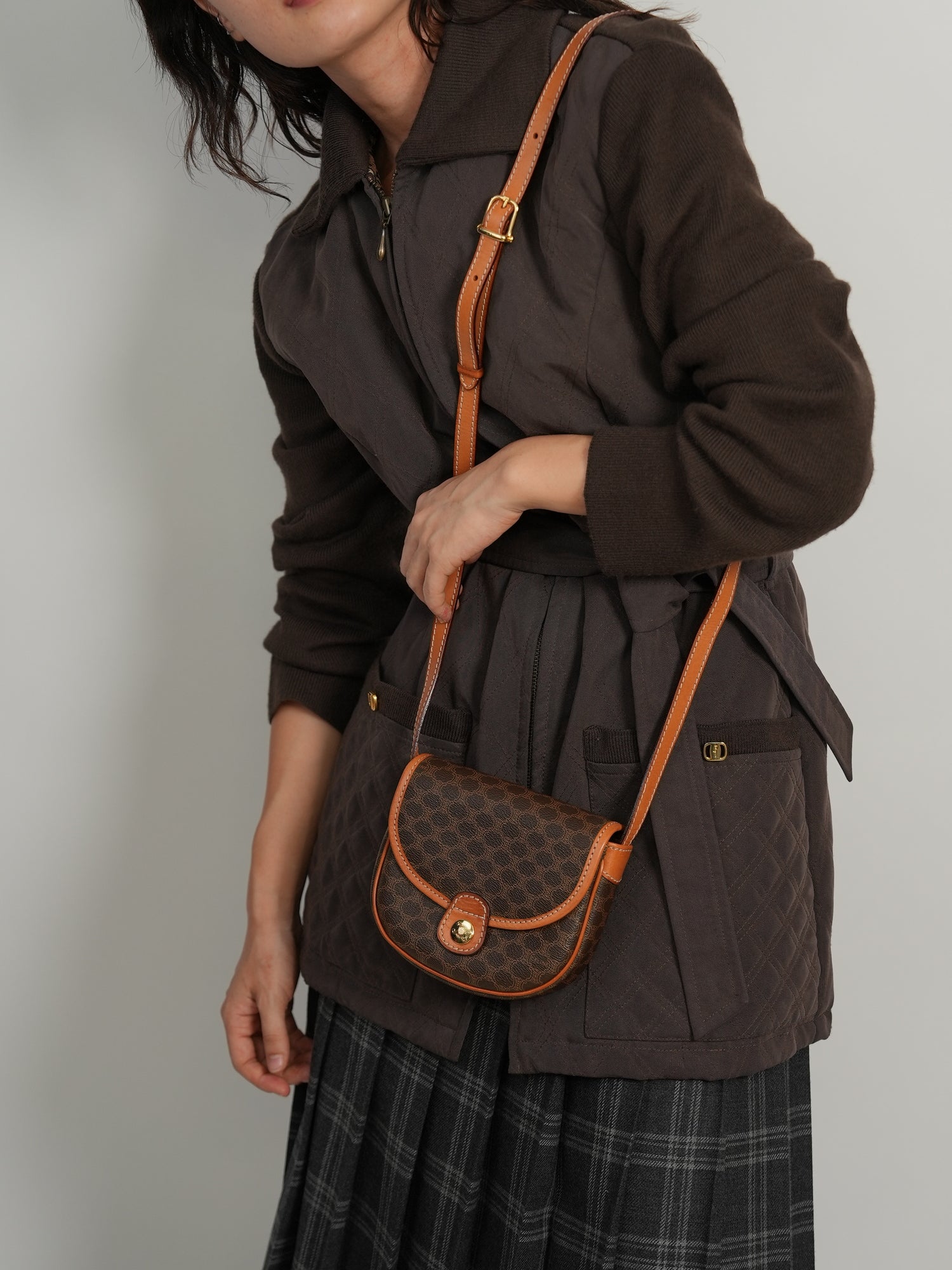 NEXT51｜CHER｜CELINE マカダム ショルダーバッグ