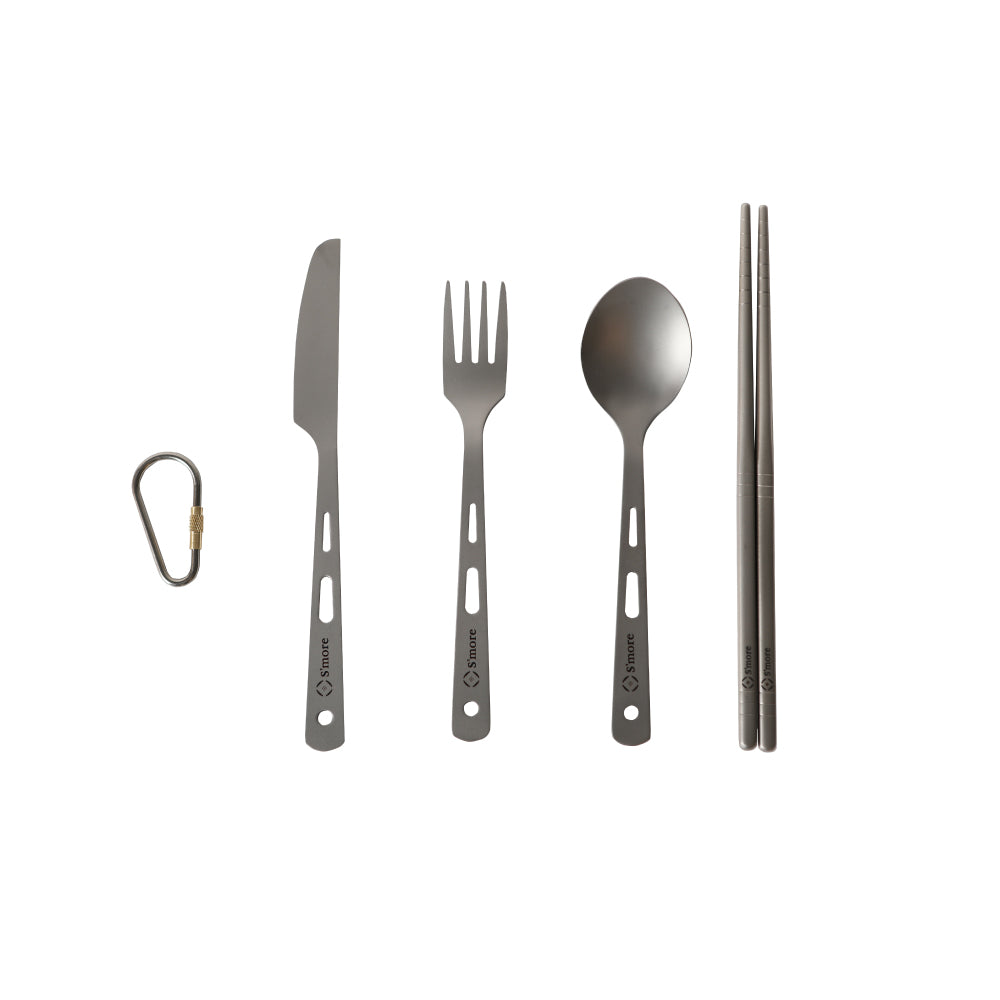 Titanium Cutlery Set 】 チタニウムカトラリーセット カトラリー 4点