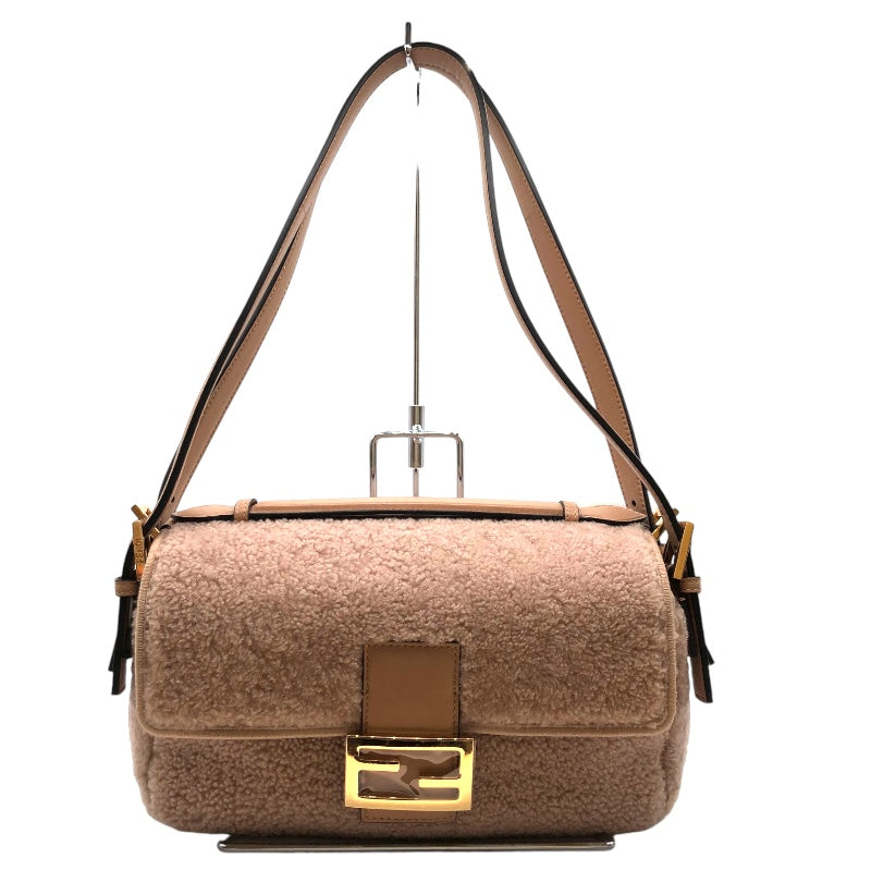フェンディ FENDI Wフェイスショルダー 8BR794 ベージュ ファー