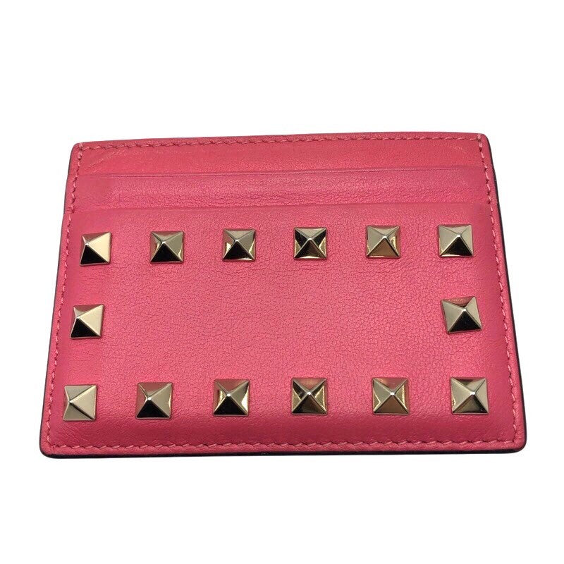 ヴァレンティノ VALENTINO ロックスタッズ カードホルダー ピンク/GD