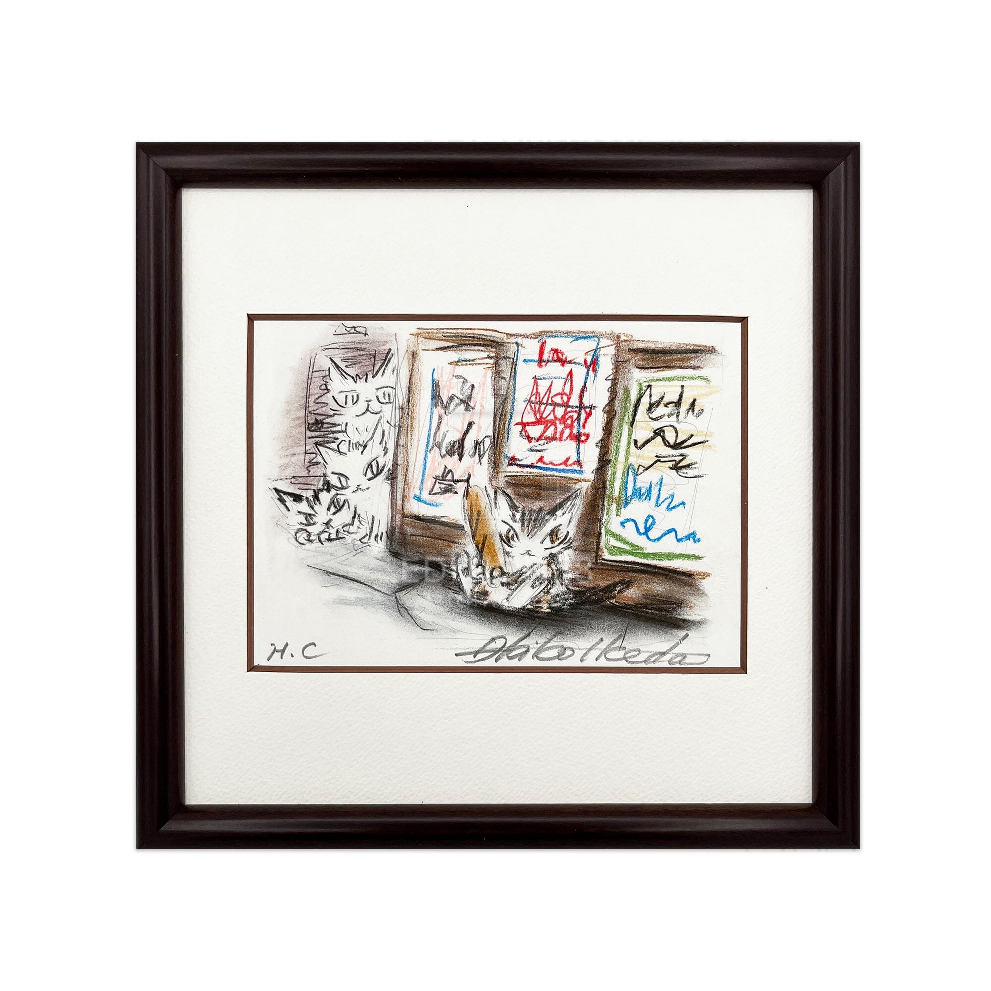 猫のダヤン 88グラフ「コンテ・フランスパン」/池田あきこ（直筆サイン