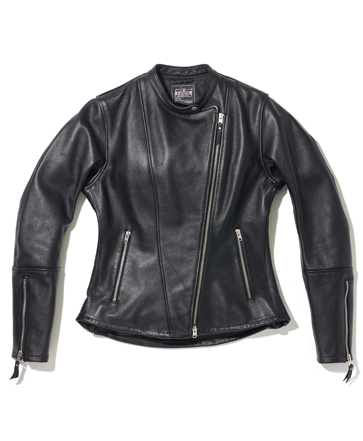 革ジャン スタンドカラー ダブル レザージャケット｜カドヤ公式