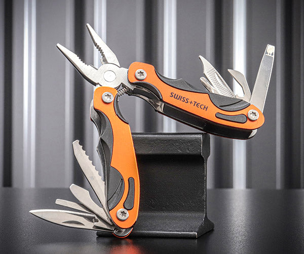 スイステック ST36019 折りたたみマルチツール ケース付 ステンレス製