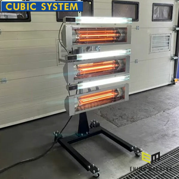 メーカー直送業者便] キュービック LEDライト搭載 3灯式カーボン