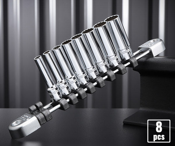 ネプロス 6.3sq.ディープソケットセット（十二角）[8コ組] NTB2L08WA