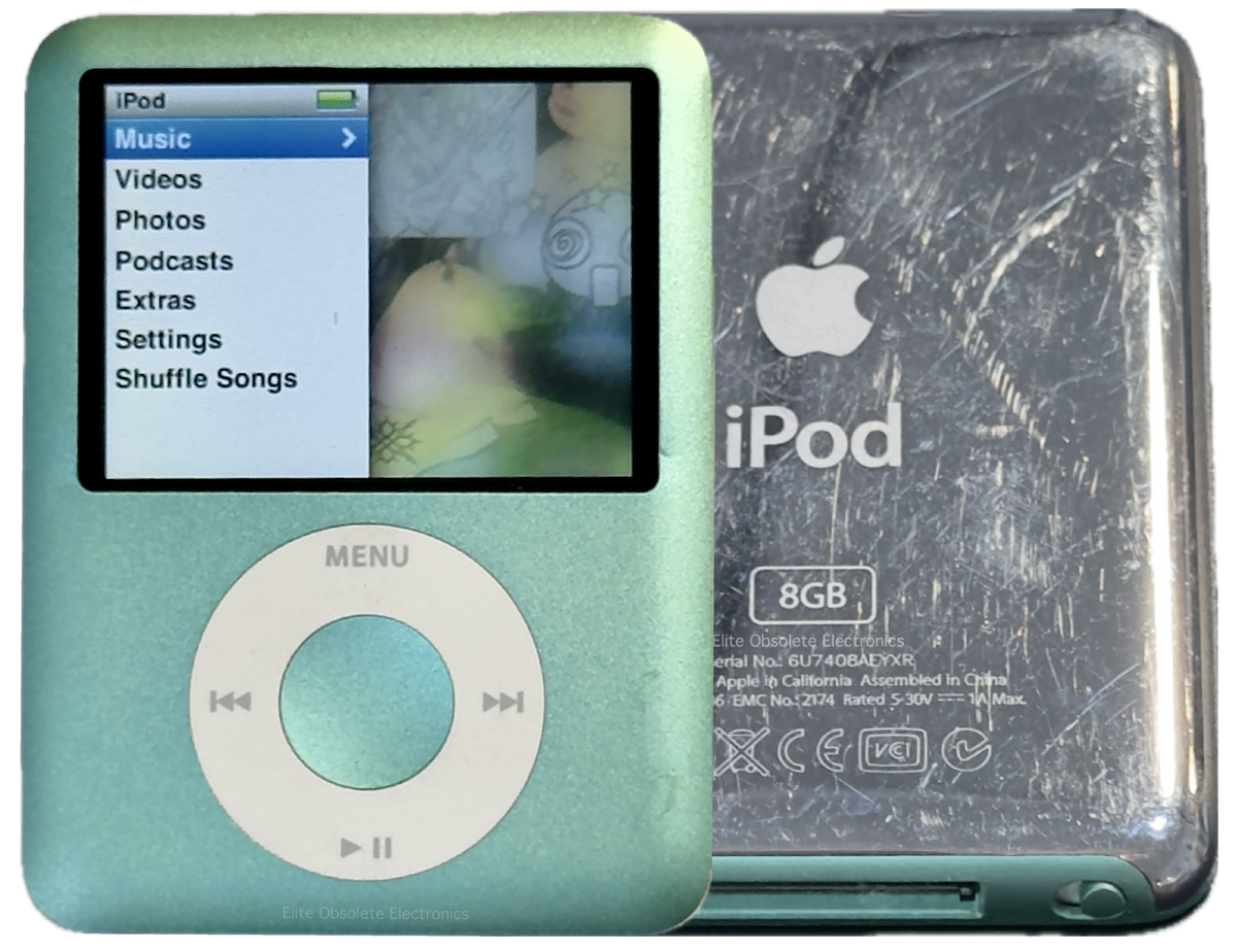 Apple iPod Nano 3rd Generation Seafoam Green 4GB 8GB A1236 MB253LL