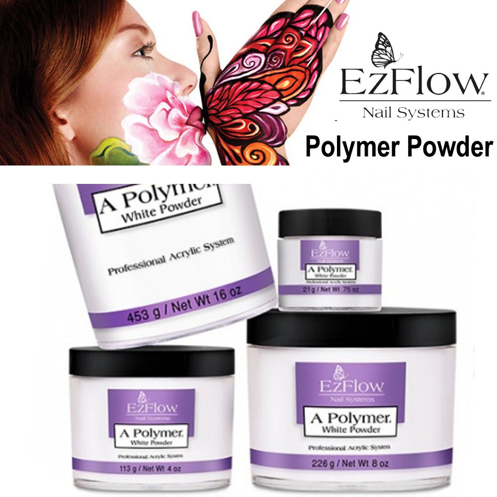 ネイルアート用品(筆など) EZFlow A Polymer Truly White Powder 453g