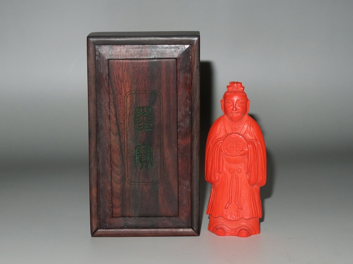 純天然辰砂製復古人形墨（唐木元箱付） – 株式会社 明月