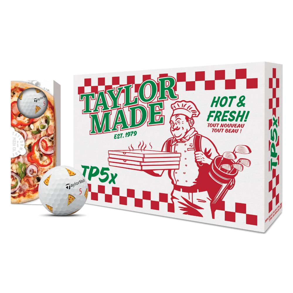 TaylorMade Pizza Party TP5x Pix Golf Balls | Fairway Jockey - Balls