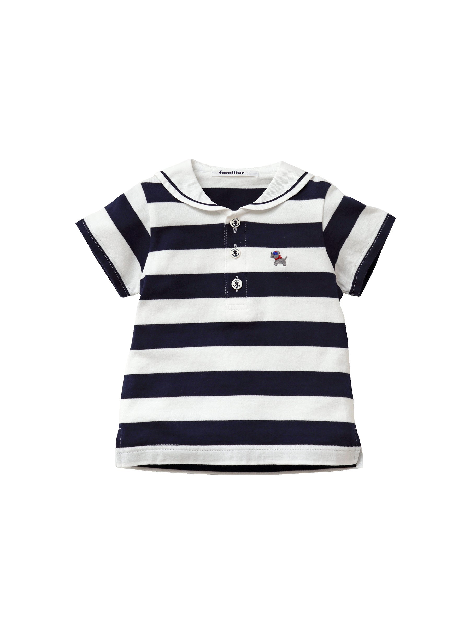 ストライプ セーラー襟 Tシャツファミリア90 familiar 新品