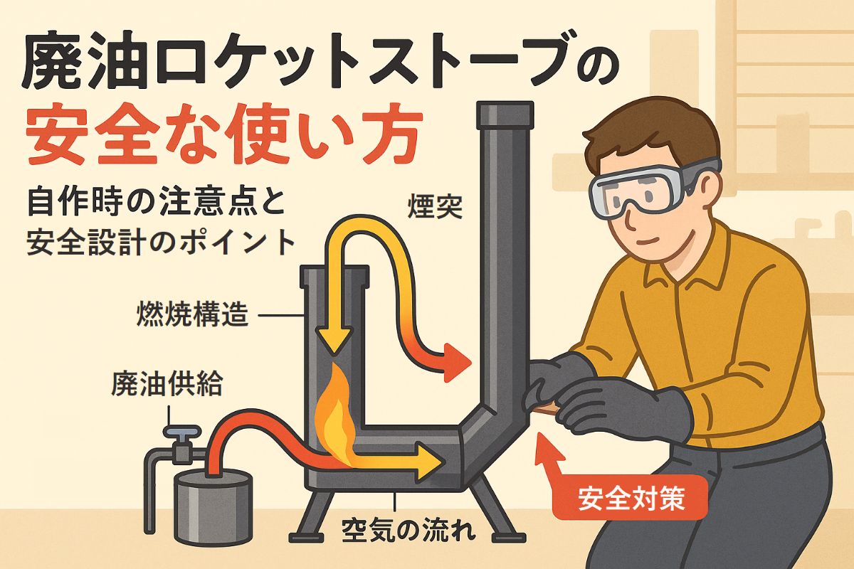 ロケットストーブで廃油を使う際の基本知識と安全な自作方法や選び方