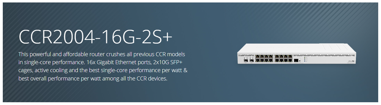 MikroTik CCR2004-16G-2S+ Cloud Core Router – Ultimate Performance