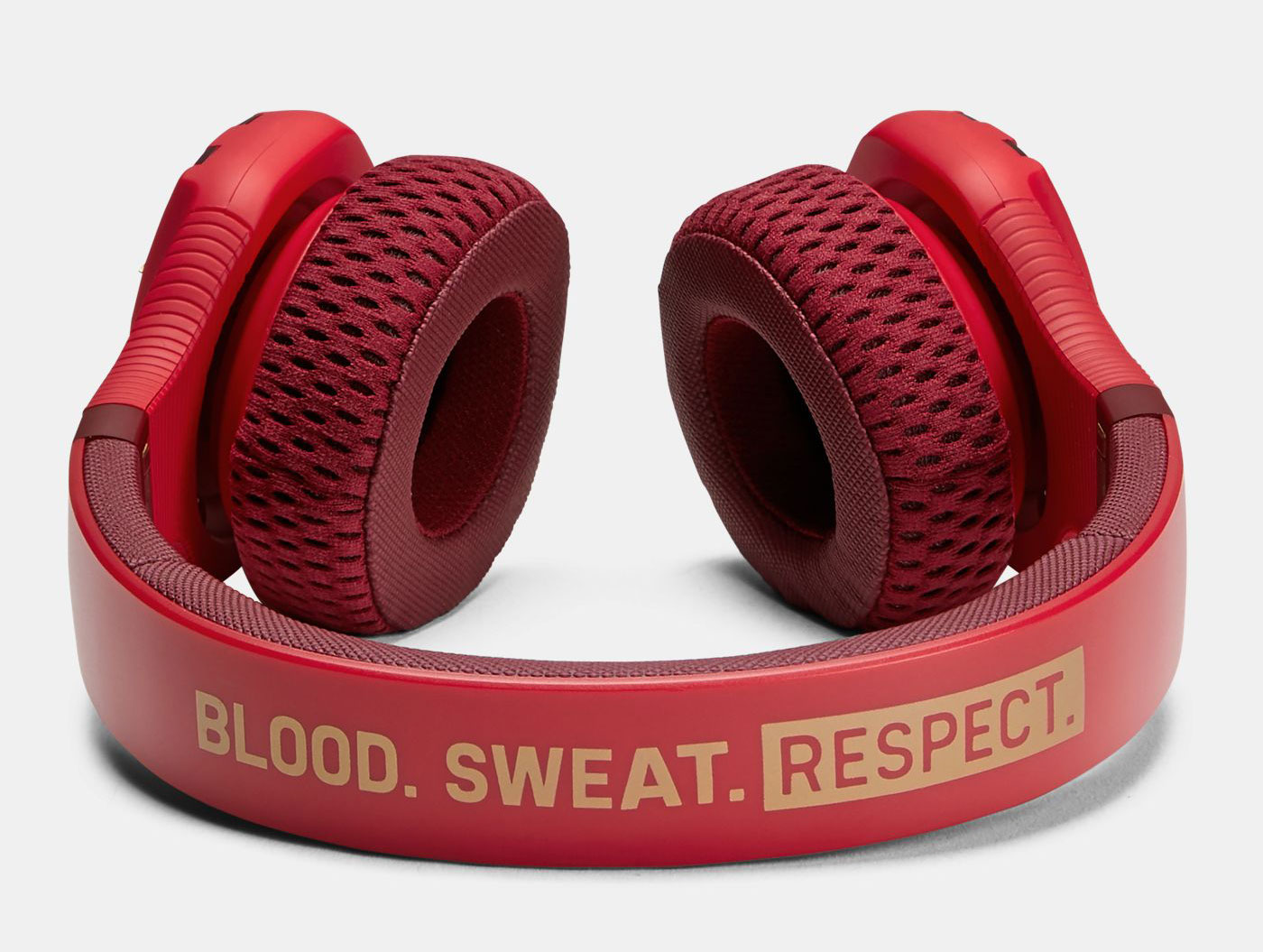 The Rock Under Armour Headphones Red Gold | FighterXFashion.com